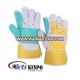 Cow split leather heavy duty double palm gloves Kespo